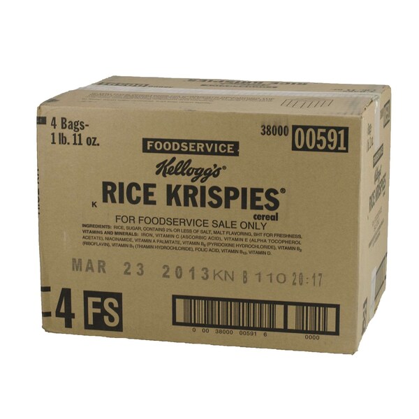 Kelloggs Kellogg's Kosher Rice Krispies Cereal 27 oz. Bag, PK4 3800000591 - main